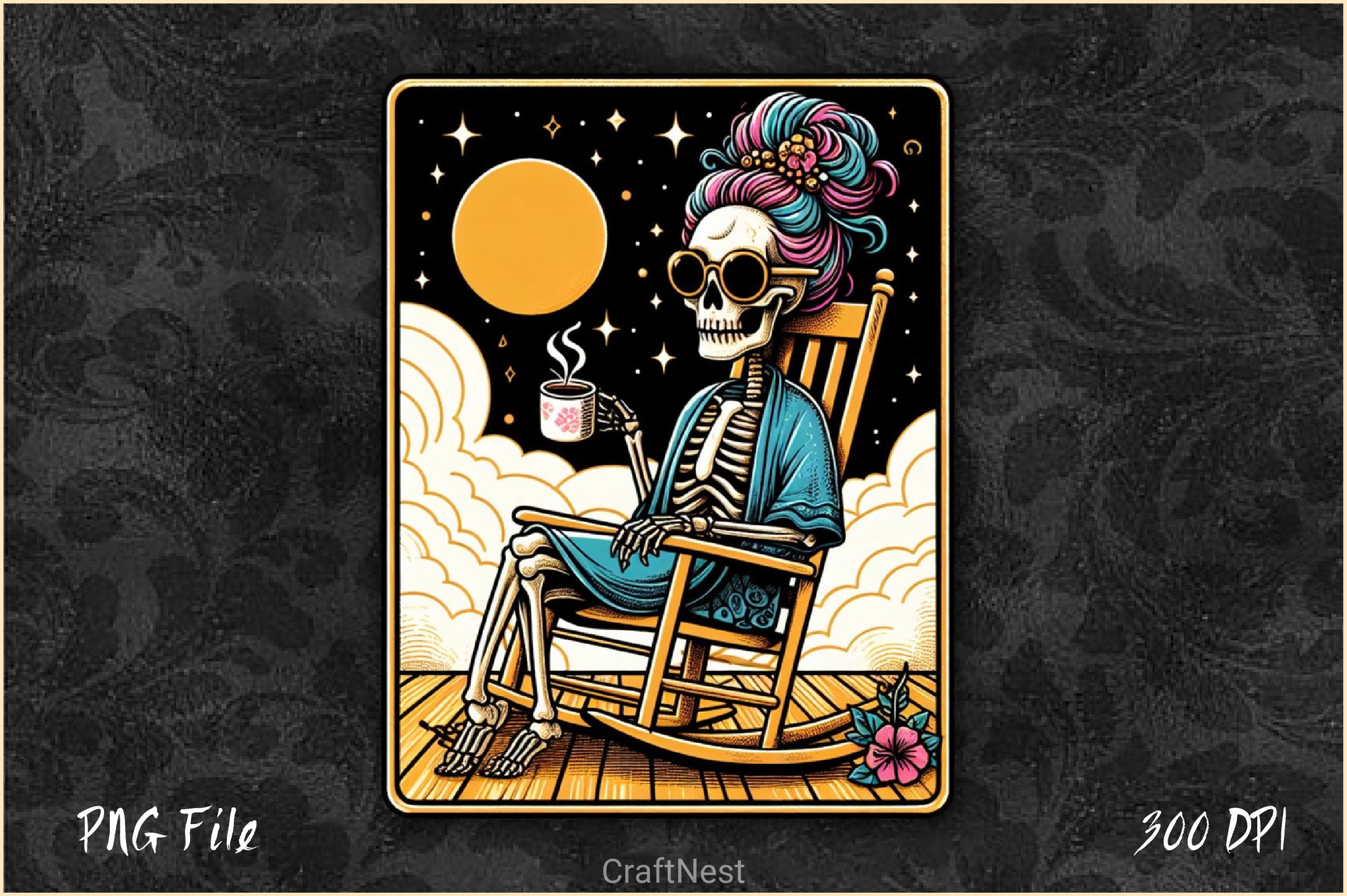 The Coffee Tarot Card Skeleton Clipart Bundle - CraftNest - Digital Crafting and Art