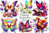 Butterfly Flowers Clipart Bundle 26