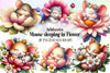 Mouse Sleeping in Flower Clipart Bundle