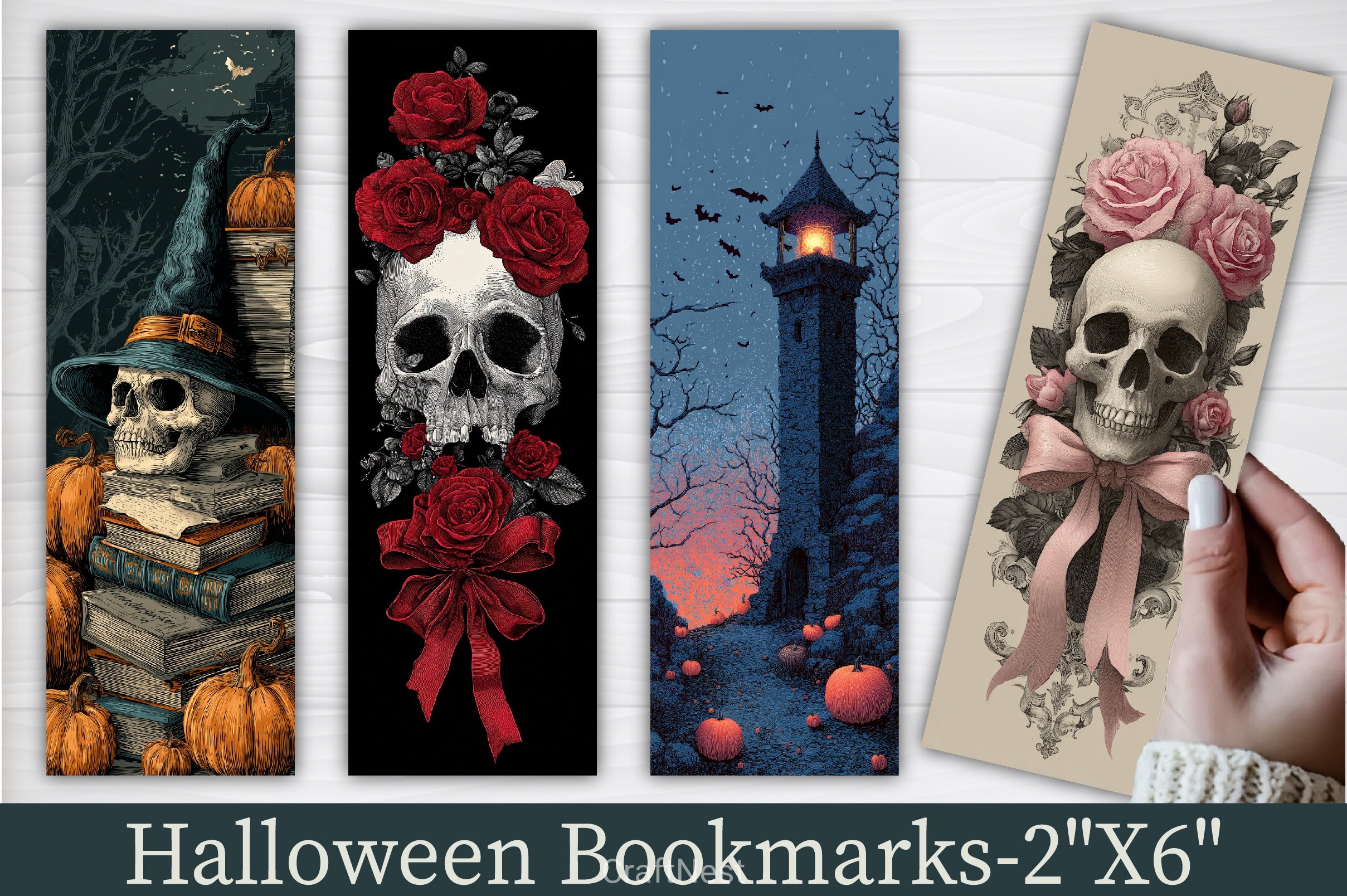 Halloween Bookmarks Junk Journal - CraftNest - Digital Crafting and Art