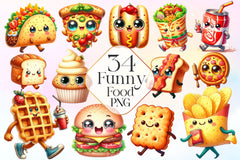 Funny Food Clipart Bundle - CraftNest - Digital Crafting and Art