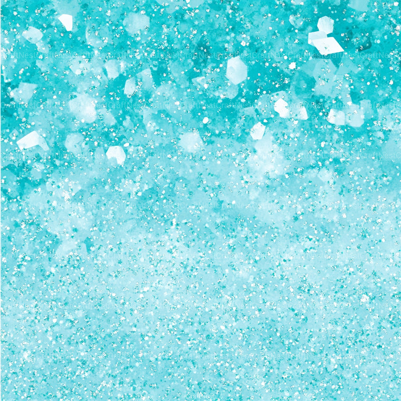 Blue Holographic Glitter Digital Paper - CraftNest - Digital Crafting and Art