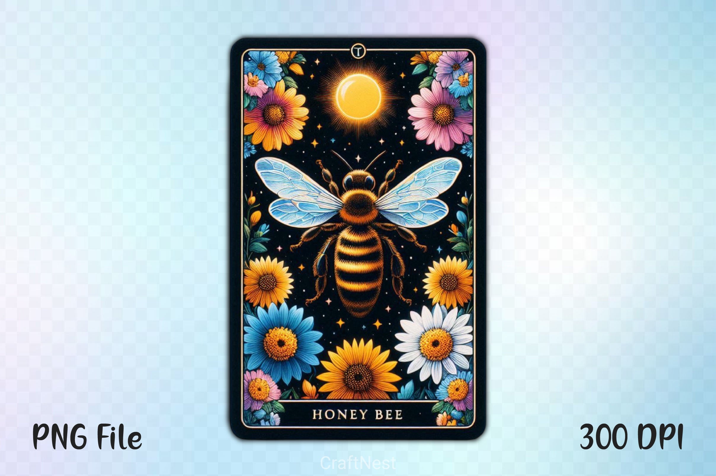 Honey Bee Tarot Card Clipart Bundle 7 - CraftNest - Digital Crafting and Art