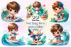 Surfing Boy Clipart Bundle 2