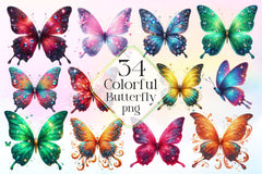 Colorful Butterfly Clipart Bundle 3 - CraftNest - Digital Crafting and Art