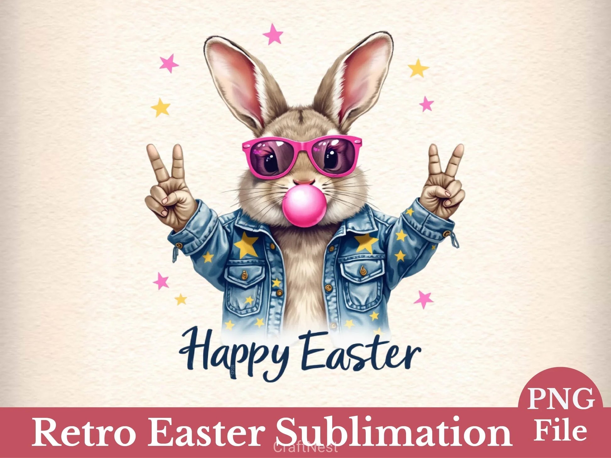 Retro Easter Clipart Bundle 2 - CraftNest - Digital Crafting and Art