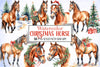 Christmas Horse Clipart Bundle