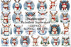 Cute Reindeer Snowman Clipart Bundle