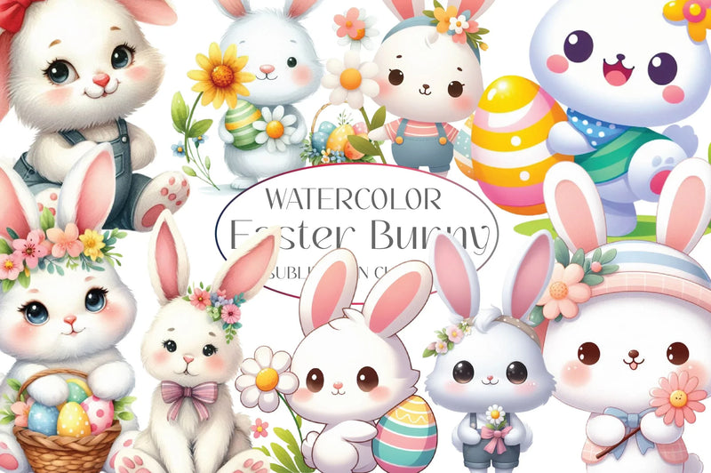 Easter Bunny Clipart Bundle 5 - CraftNest - Digital Crafting and Art