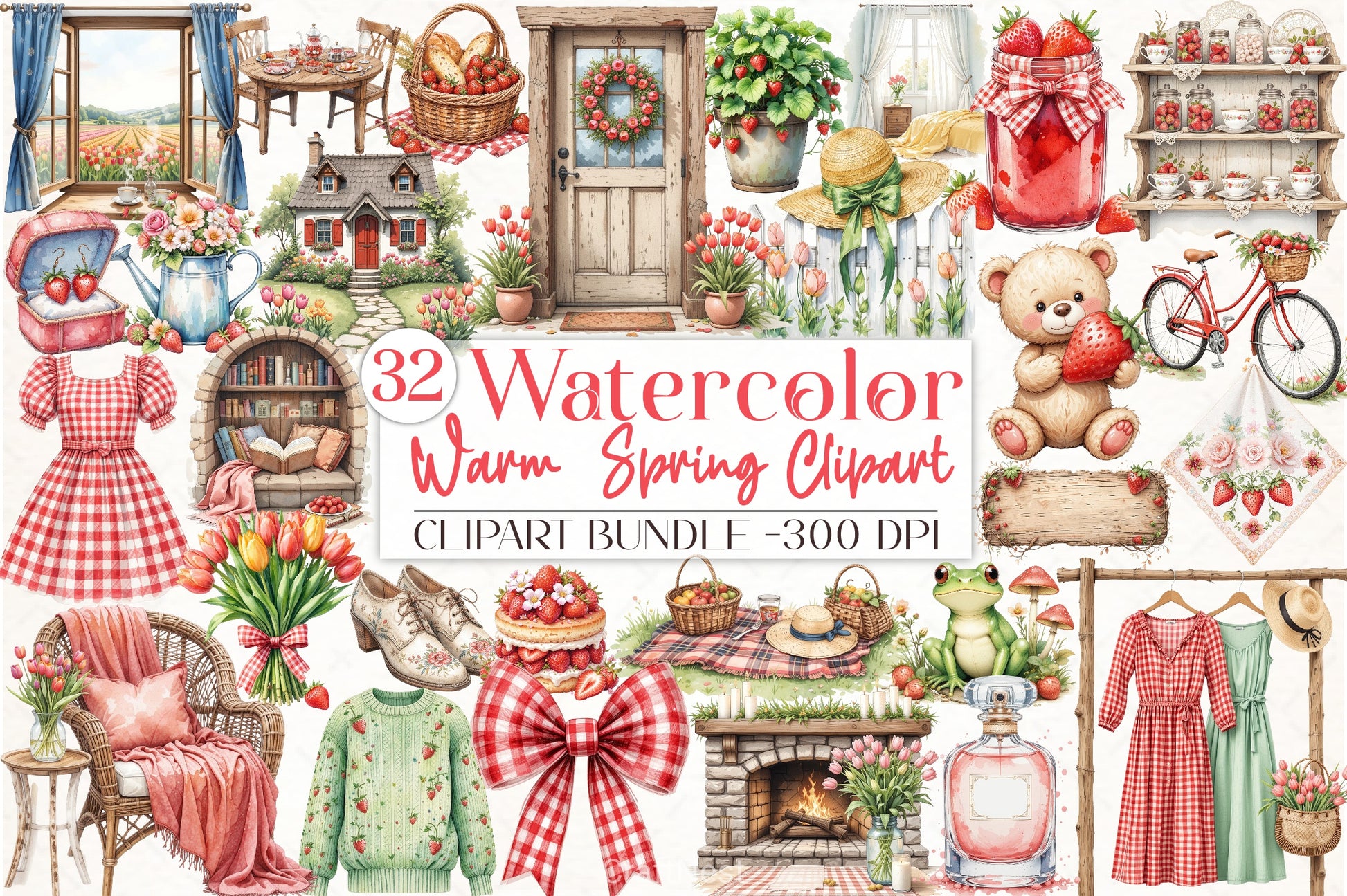 Warm Spring Clipart Bundle - CraftNest - Digital Crafting and Art
