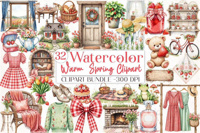 Warm Spring Clipart Bundle - CraftNest - Digital Crafting and Art