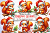 Christmas Squirrel Clipart Bundle