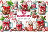 Christmas Hot Cocoa Mason Jar Clipart Bundle 3