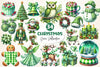 Green Plaid Christmas Clipart Bundle