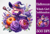 Halloween Witch Girl Clipart Bundle 8
