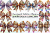 Leopard Glitter Bows Clipart Bundle