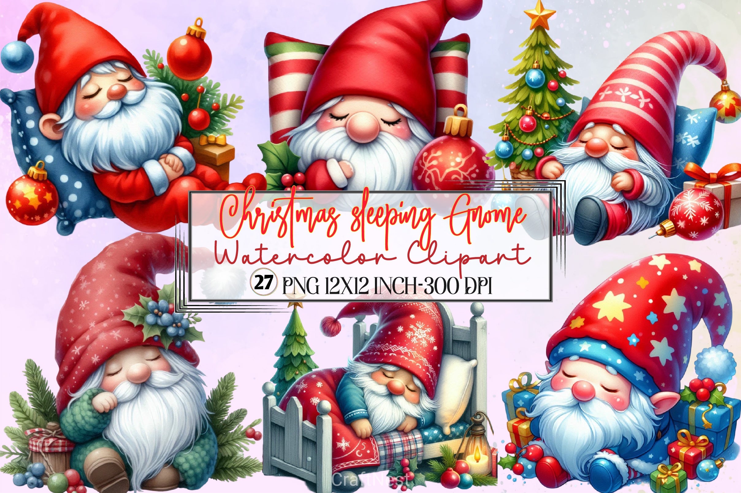 Christmas Gnome Clipart Bundle 2 - CraftNest - Digital Crafting and Art