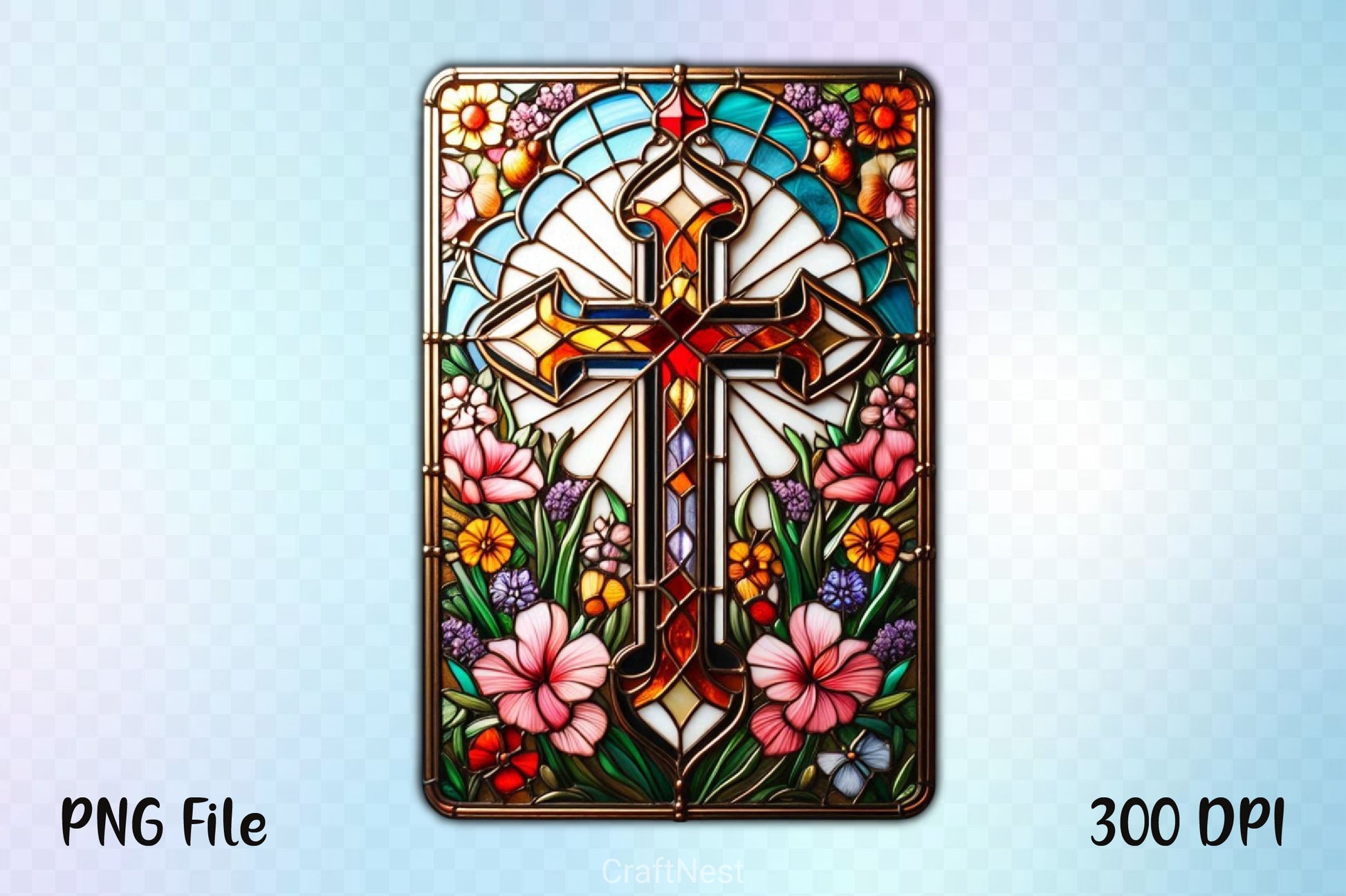 Stained Glass Cross Tarot Card Clipart Bundle 9 - CraftNest - Digital Crafting and Art
