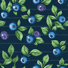 Blueberry Seamless Pattern Papers Digital - CraftNest - Digital Crafting and Art
