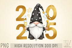 New Year Gnomes 2025 Clipart Bundle 6 - CraftNest - Digital Crafting and Art