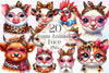 Farm Animals Face Clipart Bundle 2