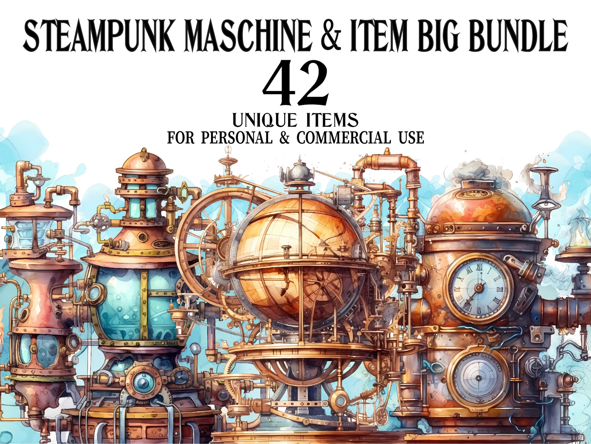 Steampunk Accessories Clipart - CraftNest