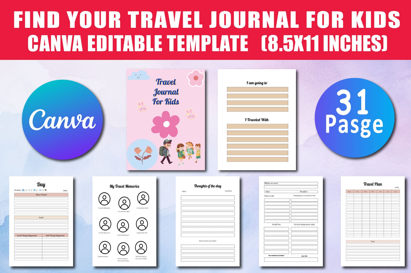 Travel Journal for Kids