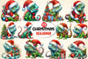 Christmas Iguana Clipart Bundle