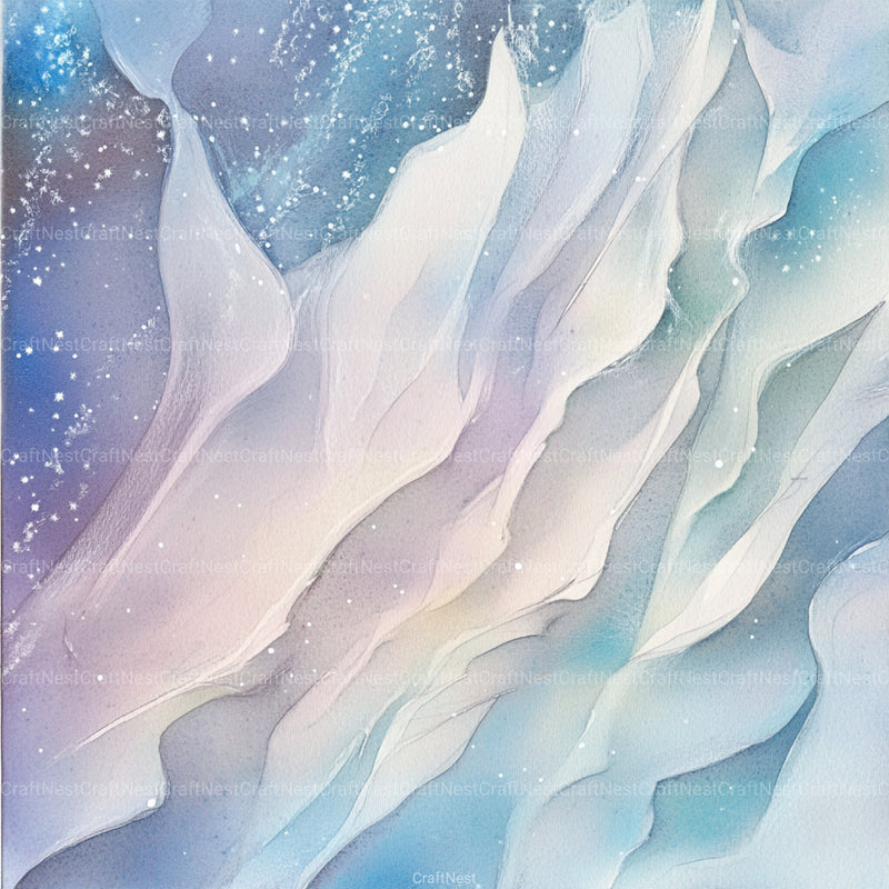 Blue Holographic Glitter Digital Paper - CraftNest - Digital Crafting and Art