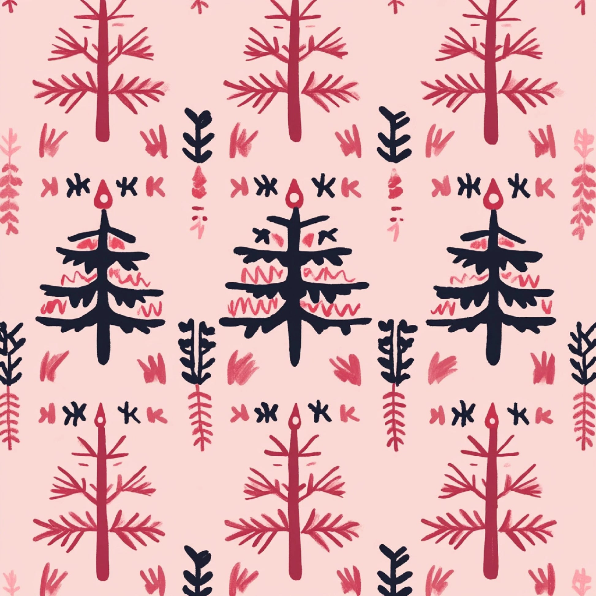 Pink Scandinavian Christmas Patterns Clipart Bundle - CraftNest - Digital Crafting and Art