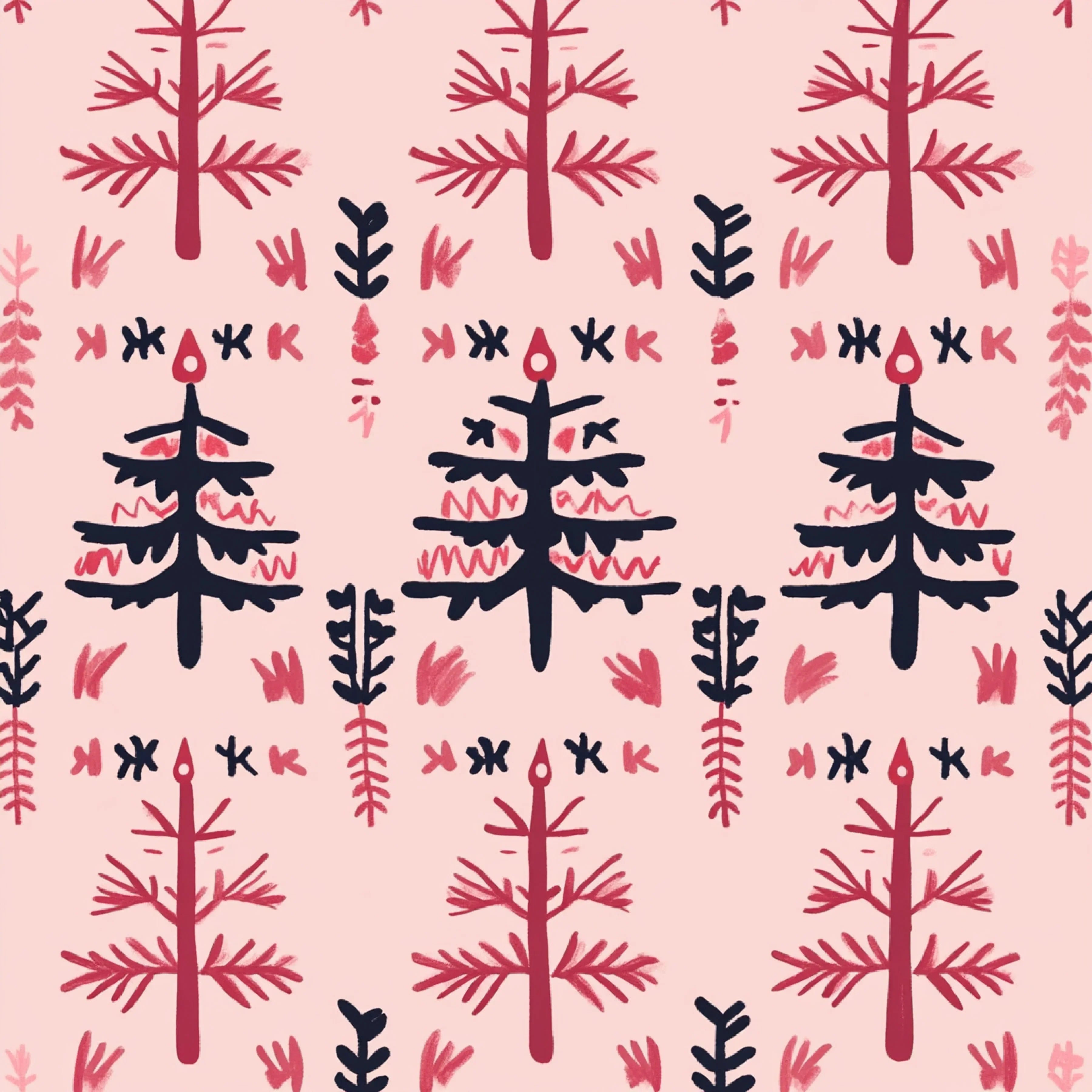 Pink Scandinavian Christmas Patterns Clipart Bundle - CraftNest - Digital Crafting and Art