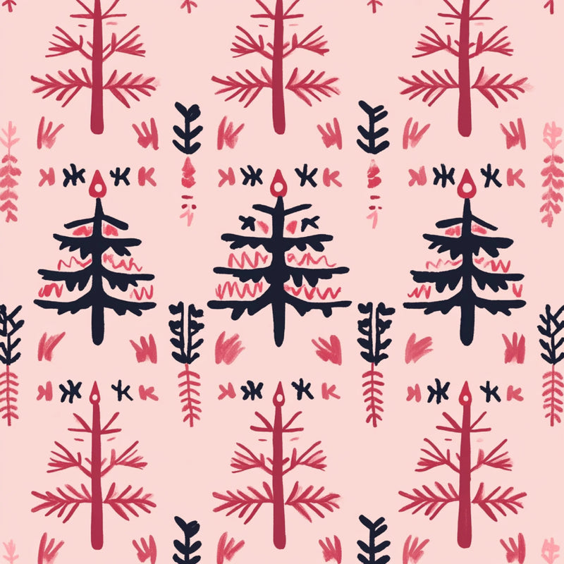 Pink Scandinavian Christmas Patterns Clipart Bundle - CraftNest - Digital Crafting and Art