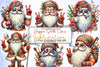 Hippie Santa Clipart Bundle