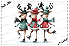 Christmas Reindeer Friends Clipart Bundle - CraftNest - Digital Crafting and Art