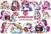 Cute Valentines Day Unicorn Clipart Bundle 3