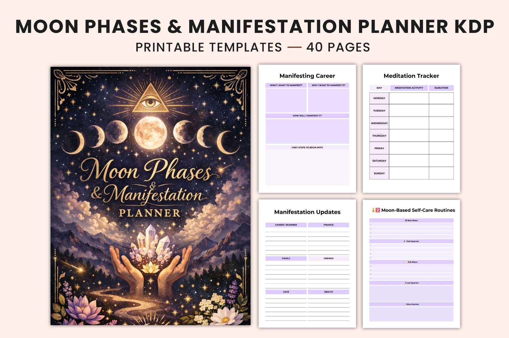 Moon Phases Manifestation Planner