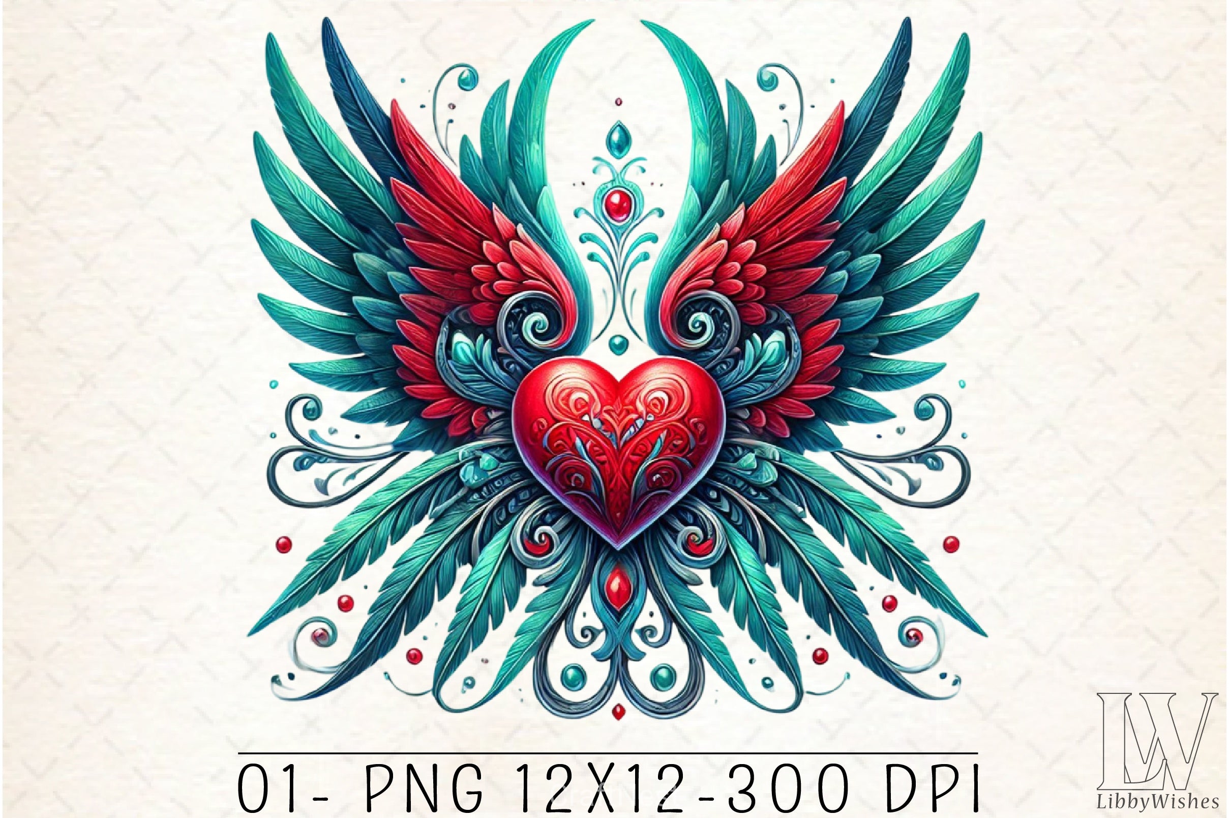 Heart Angel Wings Clipart Bundle 5 - CraftNest - Digital Crafting and Art