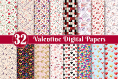 Valentine Digital Paper - CraftNest - Digital Crafting and Art