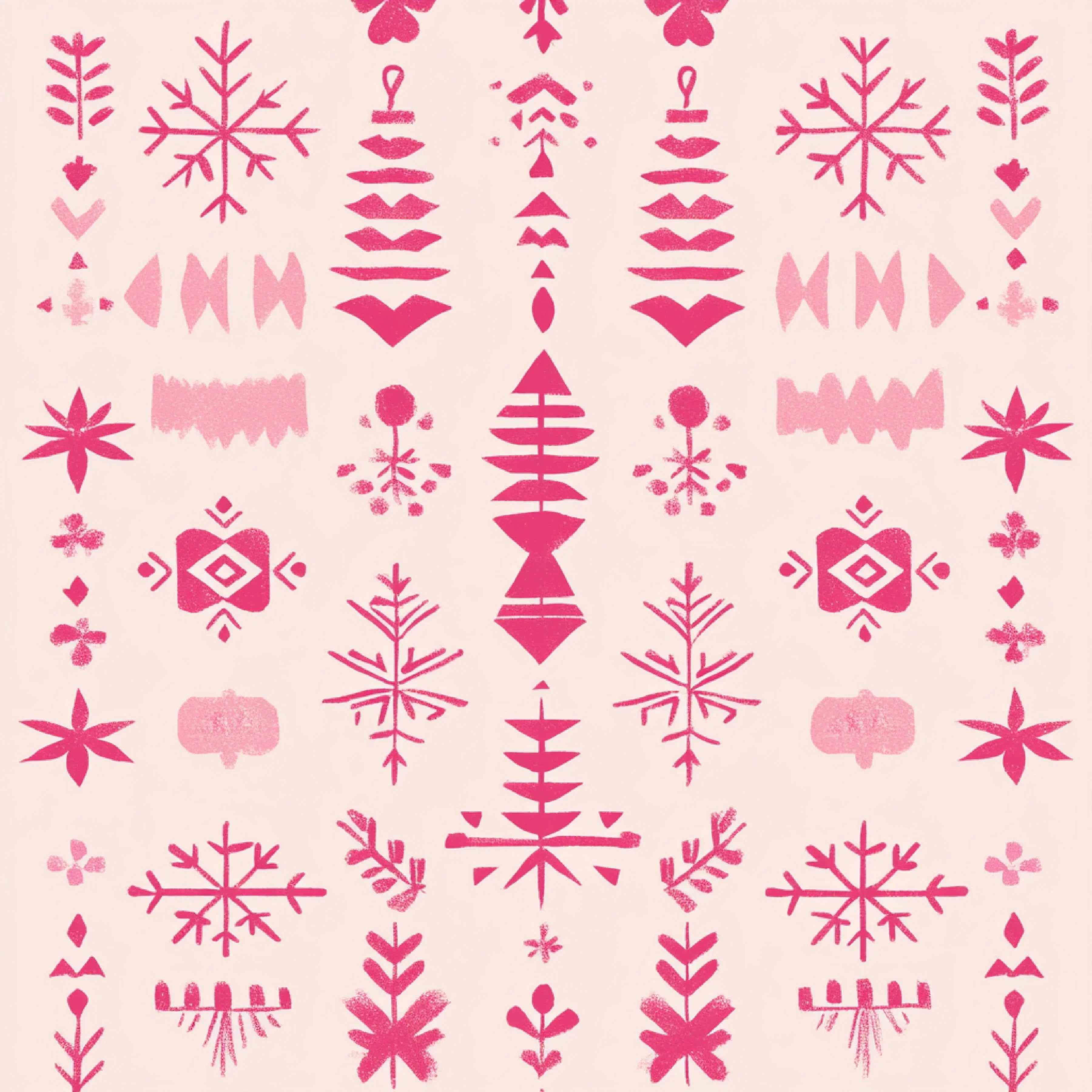 Pink Scandinavian Christmas Patterns Clipart Bundle - CraftNest - Digital Crafting and Art