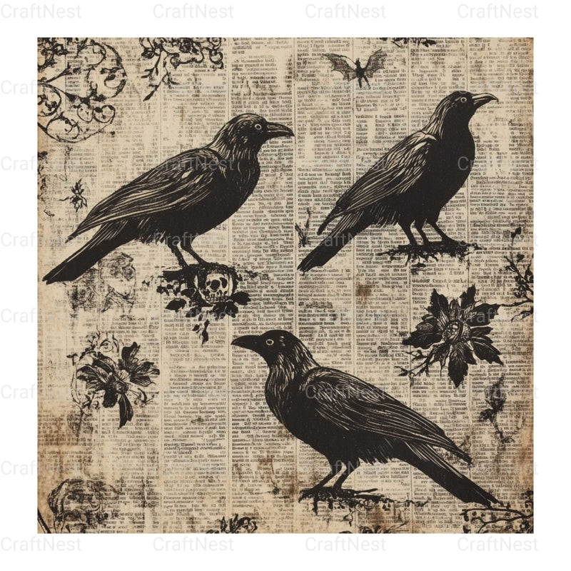 Halloween Damask Clipart Bundle - CraftNest - Digital Crafting and Art