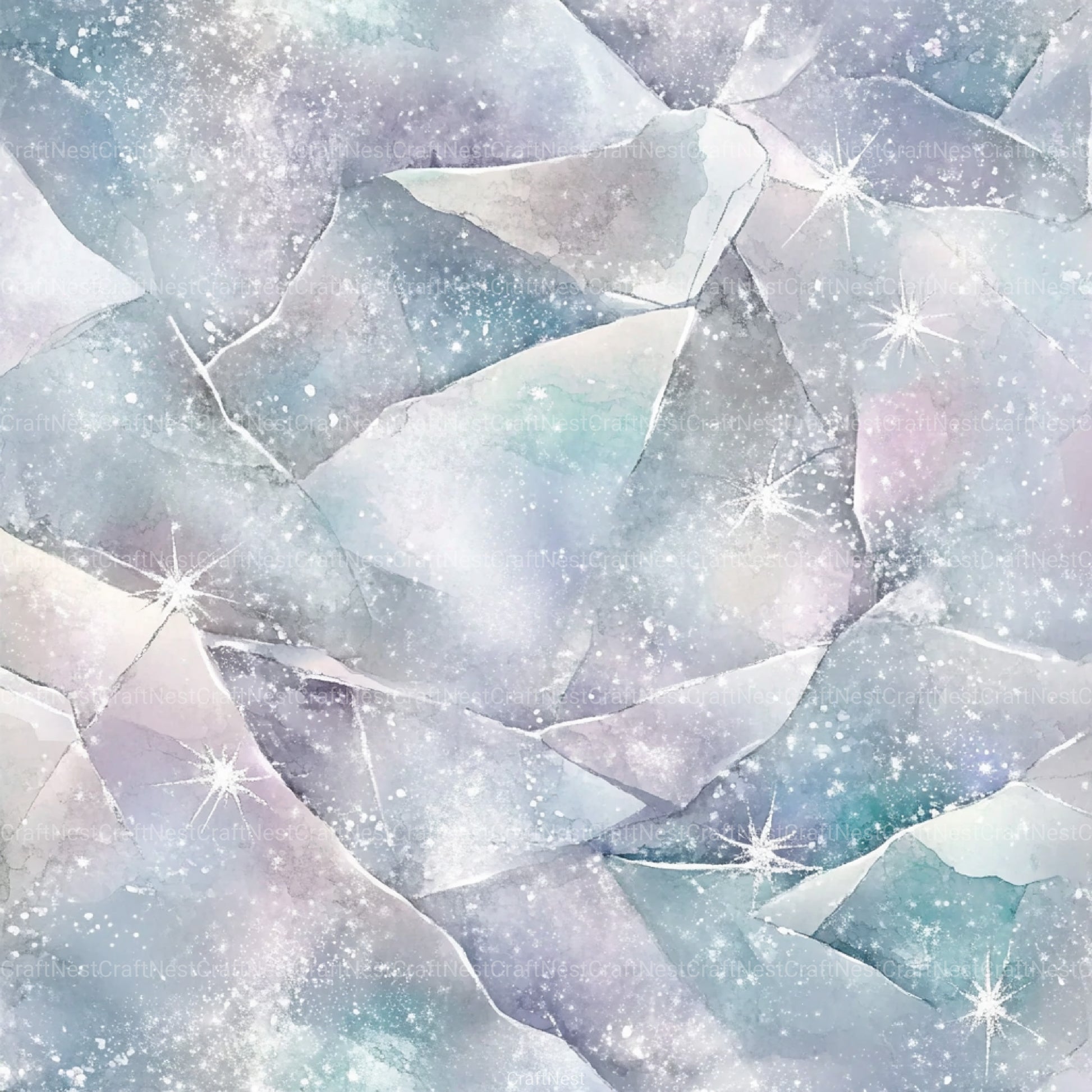 Blue Holographic Glitter Digital Paper - CraftNest - Digital Crafting and Art