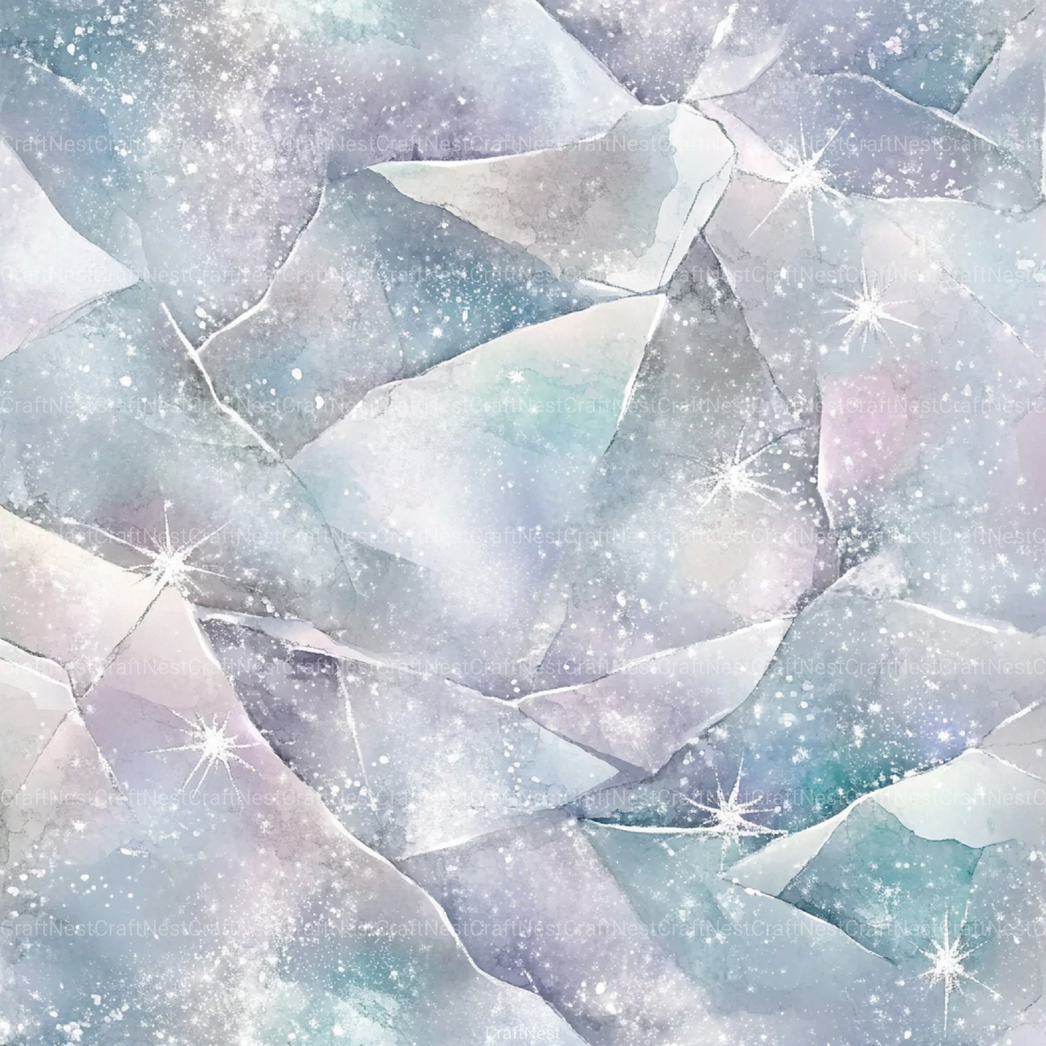 Blue Holographic Glitter Digital Paper - CraftNest - Digital Crafting and Art