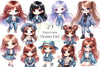 Denim Girl Clipart Bundle