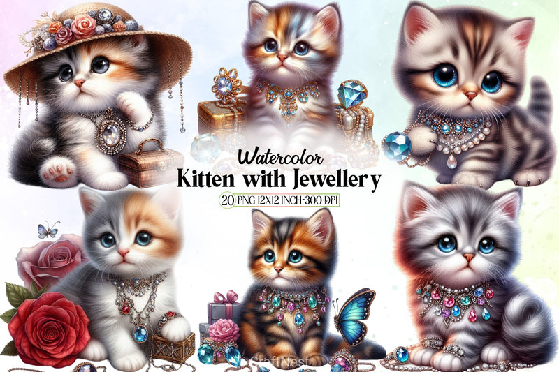 Kitten Jewelry Clipart Bundle - CraftNest - Digital Crafting and Art