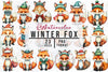 Winter Fox Clipart Bundle