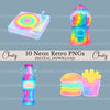 Neon Retro 2 Clipart Bundle 1