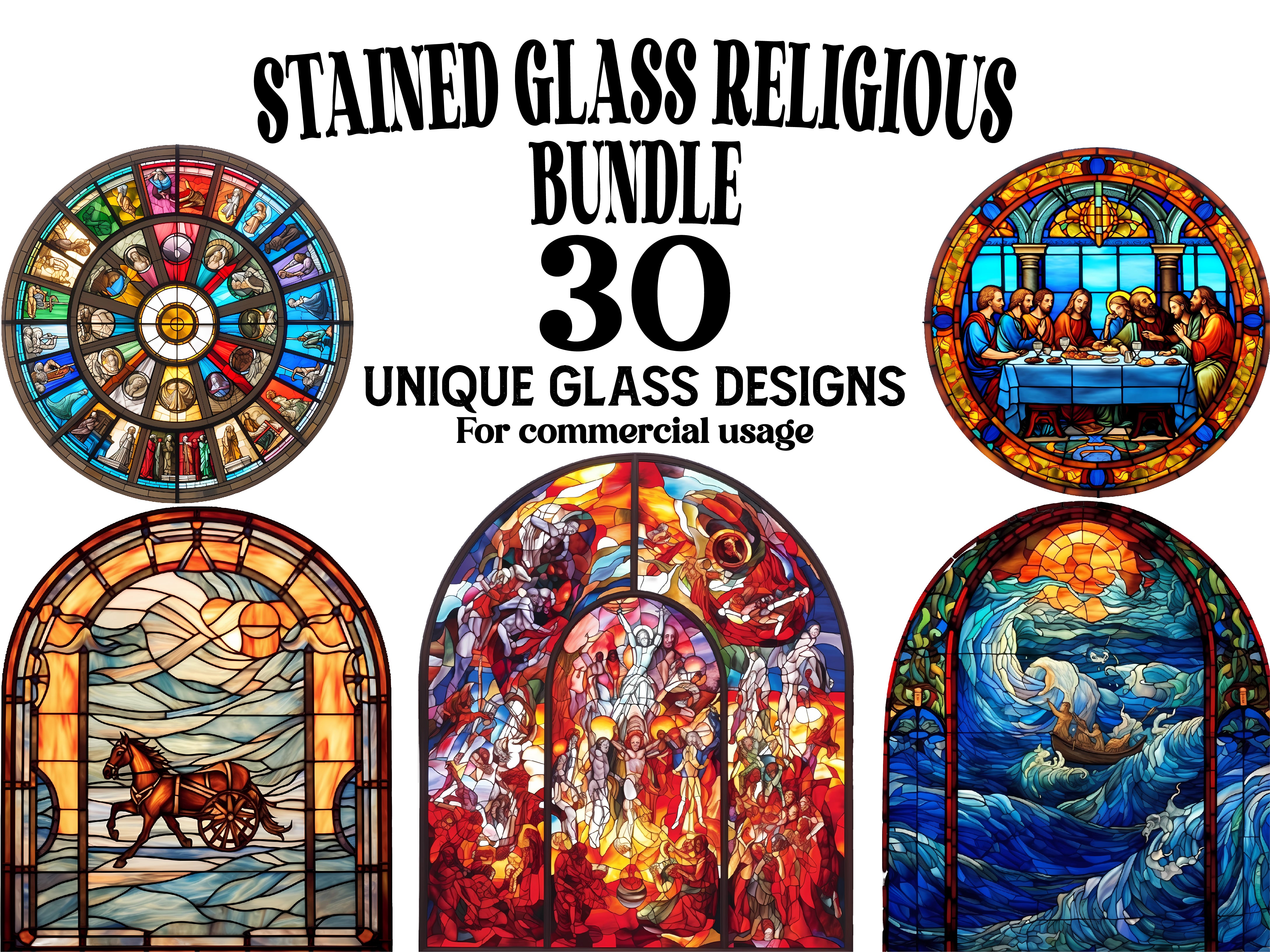 Stained Glass Religious Clipart - CraftNest