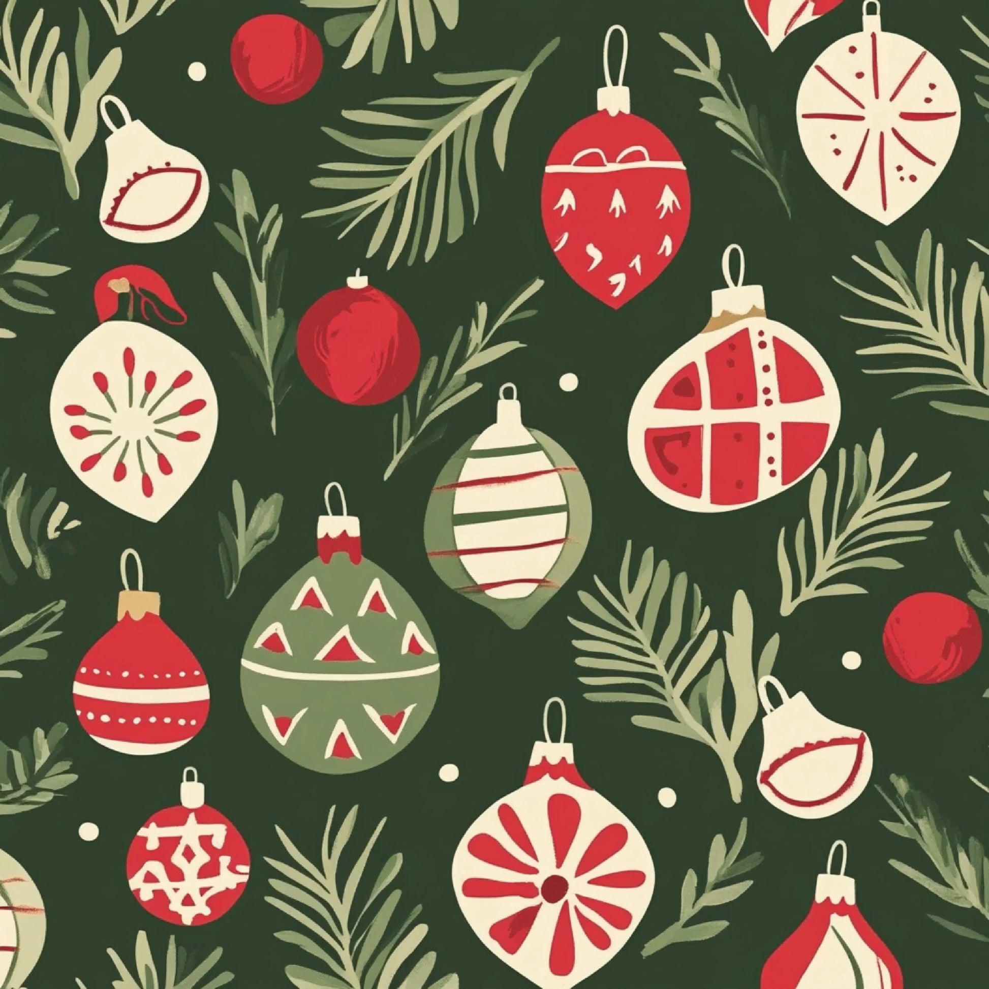 Red Green Christmas Patterns Clipart Bundle - CraftNest - Digital Crafting and Art