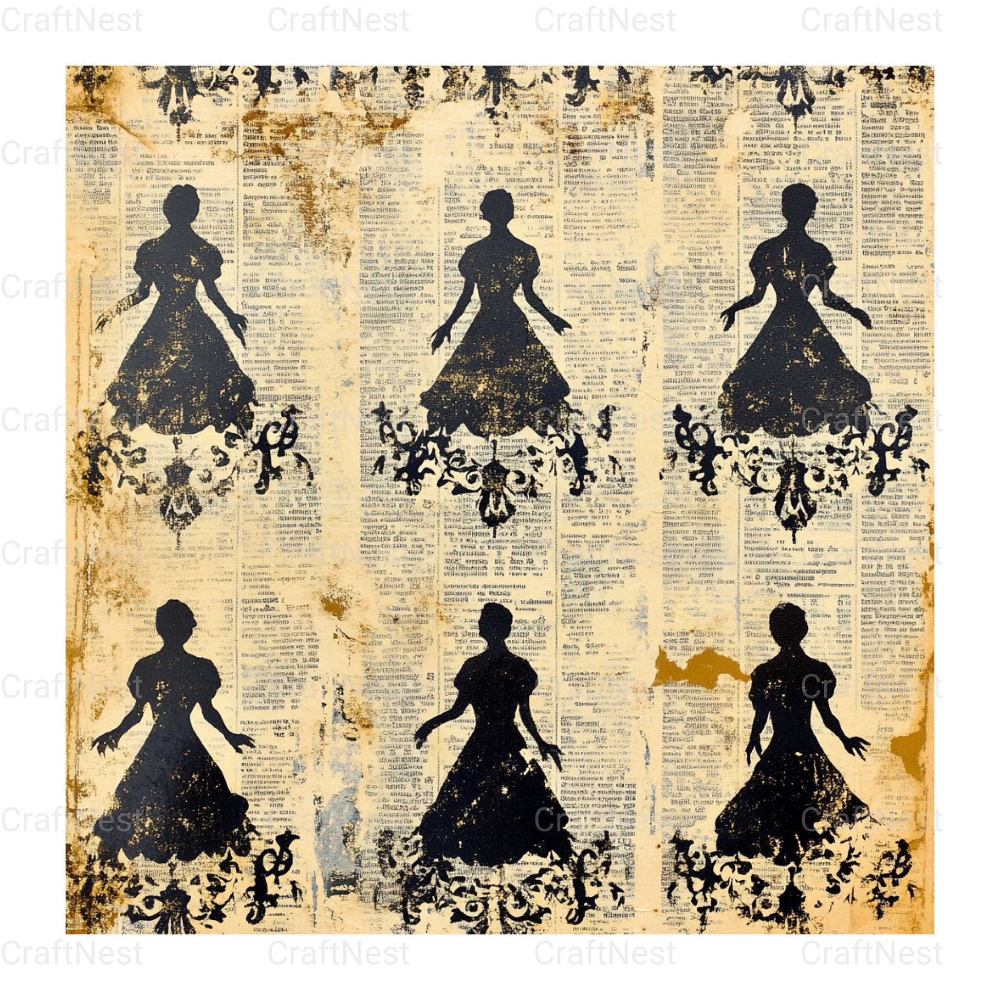 Halloween Damask Clipart Bundle - CraftNest - Digital Crafting and Art