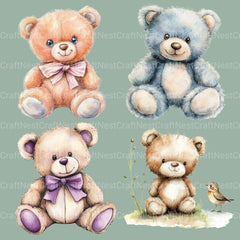 Teddy Bear Clipart Bundle - CraftNest - Digital Crafting and Art